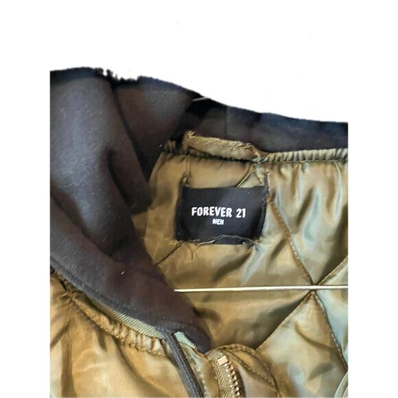 Forever 21 Hooded Bomber Jacket Mens L - Picture 3 of 3